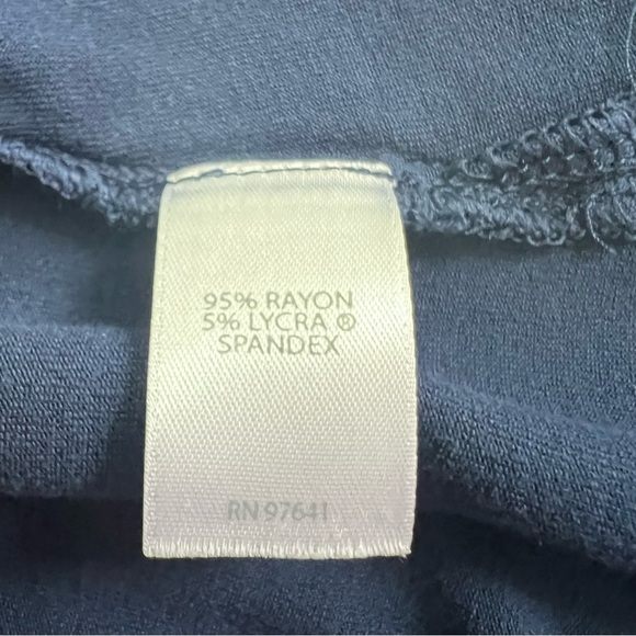 J. Jill Women’s Pullover Knit Top Sz Medium Color Navy Blue 3/4 Sleeves Stretch - Picture 6 of 10